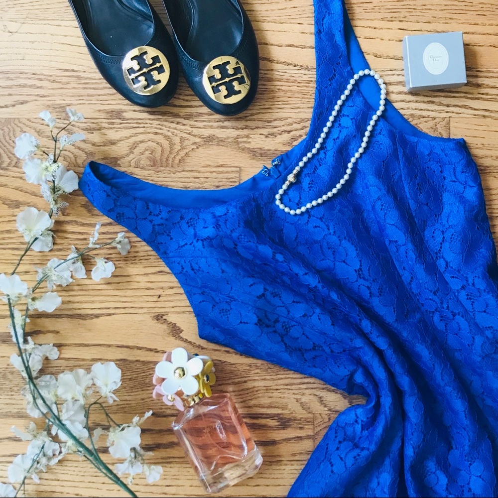 Royal blue lace dress